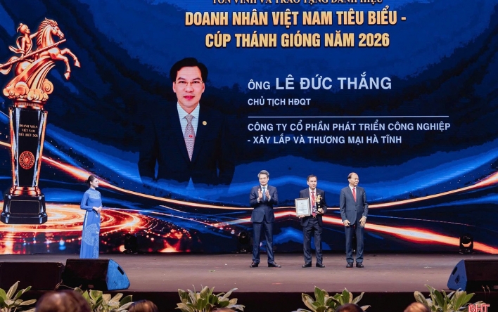 Hà Tĩnh có 1 doanh nhân được vinh danh Cúp Thánh Gióng...